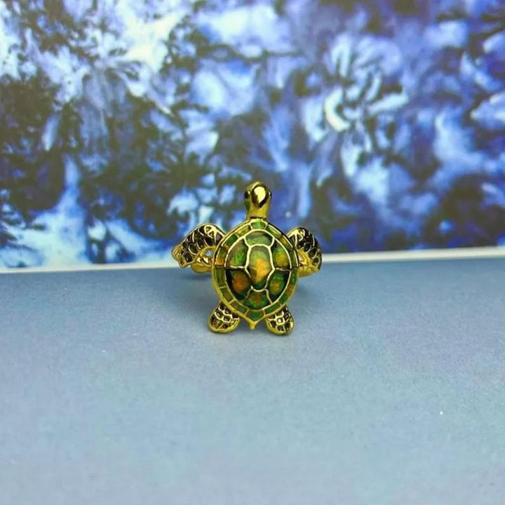 Lucky Turtle Adjustable Ring