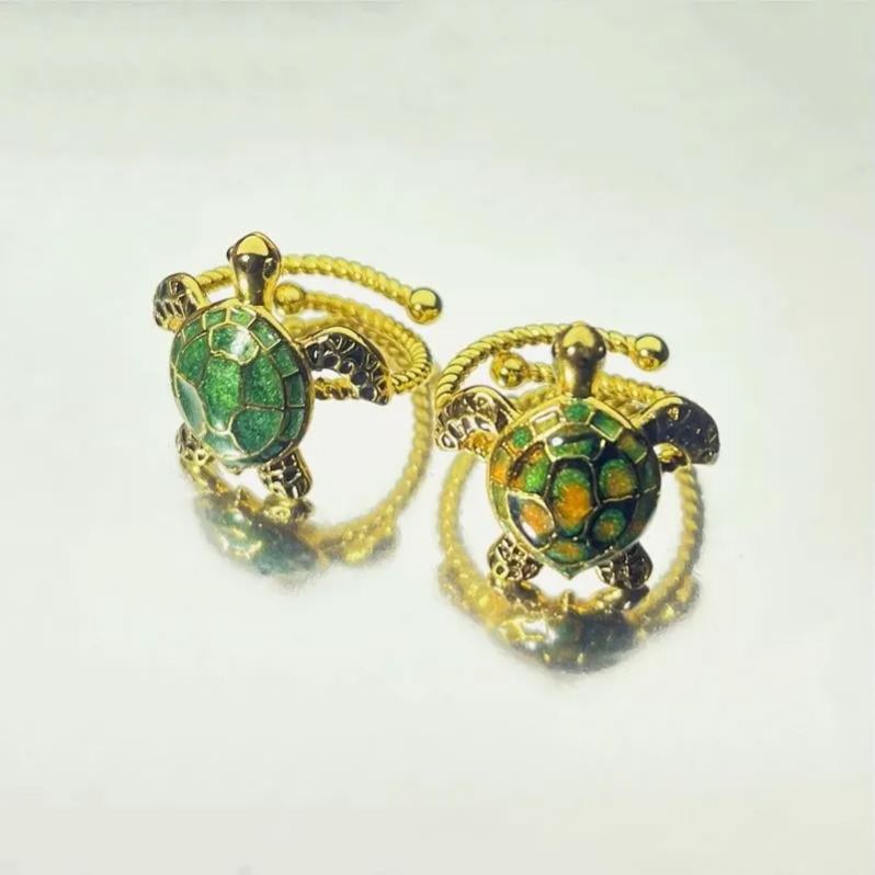 Lucky Turtle Adjustable Ring