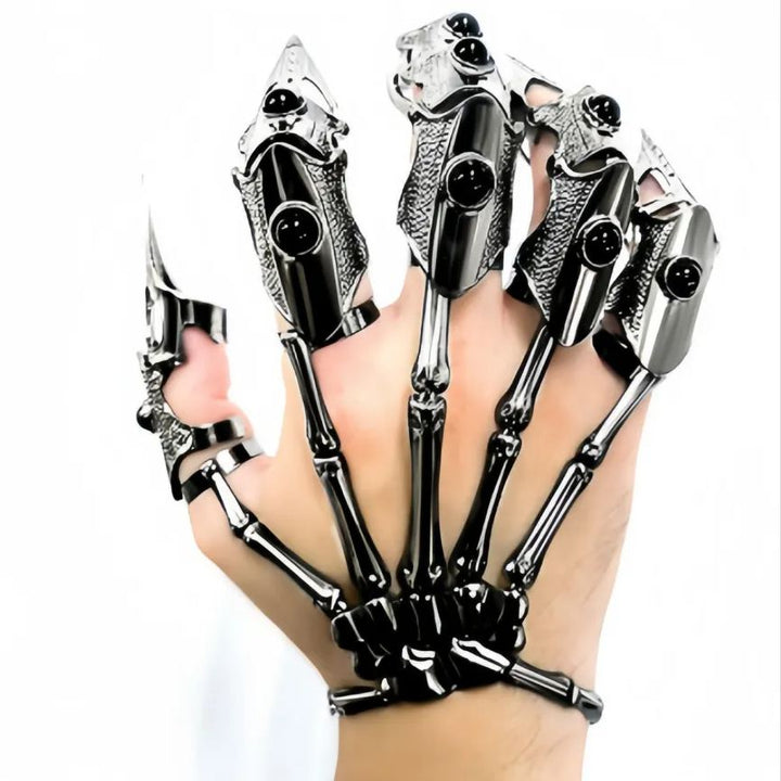 Dark Tech Robot Bionic Mechanical Alien Hand - Adjustable Armor Ring Glove