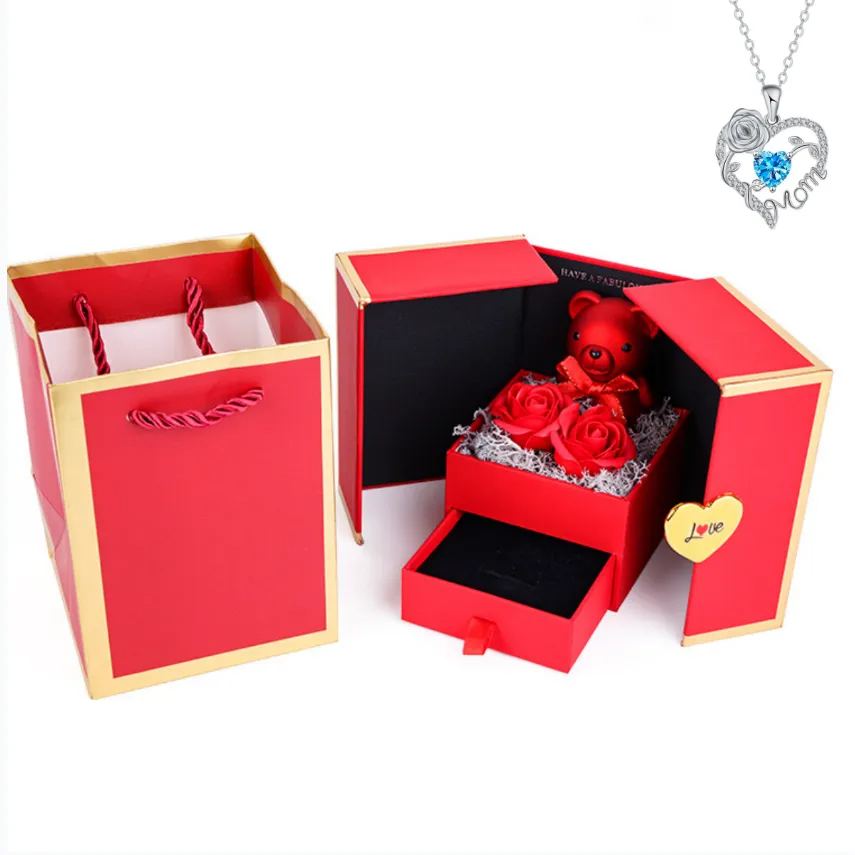 High-End Elegant Heart Rose Pendant Necklace - Women's Choker Love Jewelry