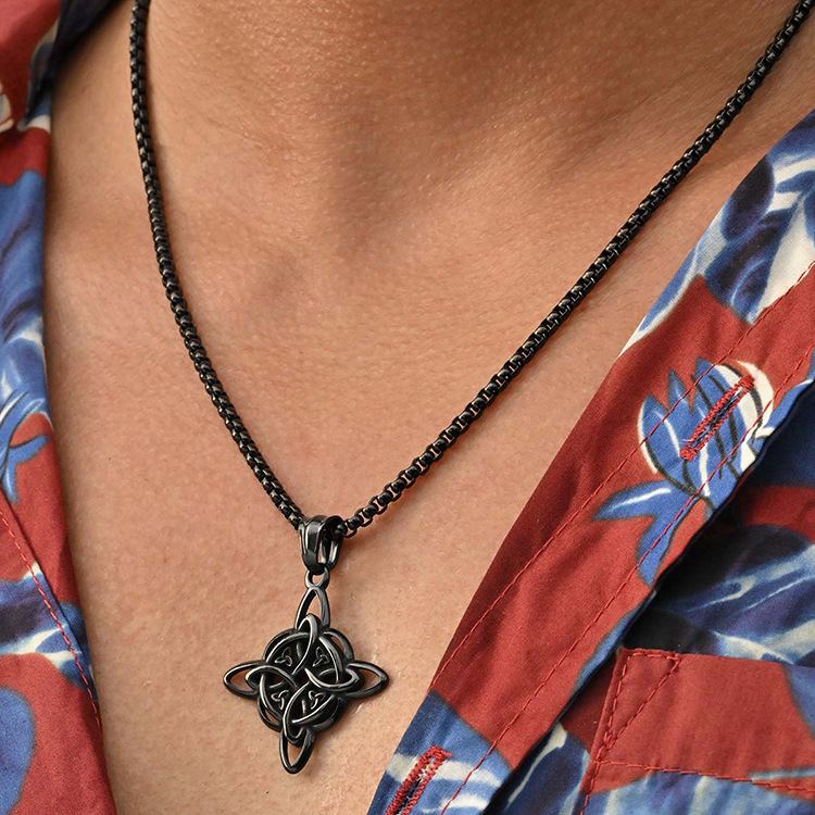 Celtic Knot Stainless Steel Necklace (Three Colors · Eternal Symbol Design)
