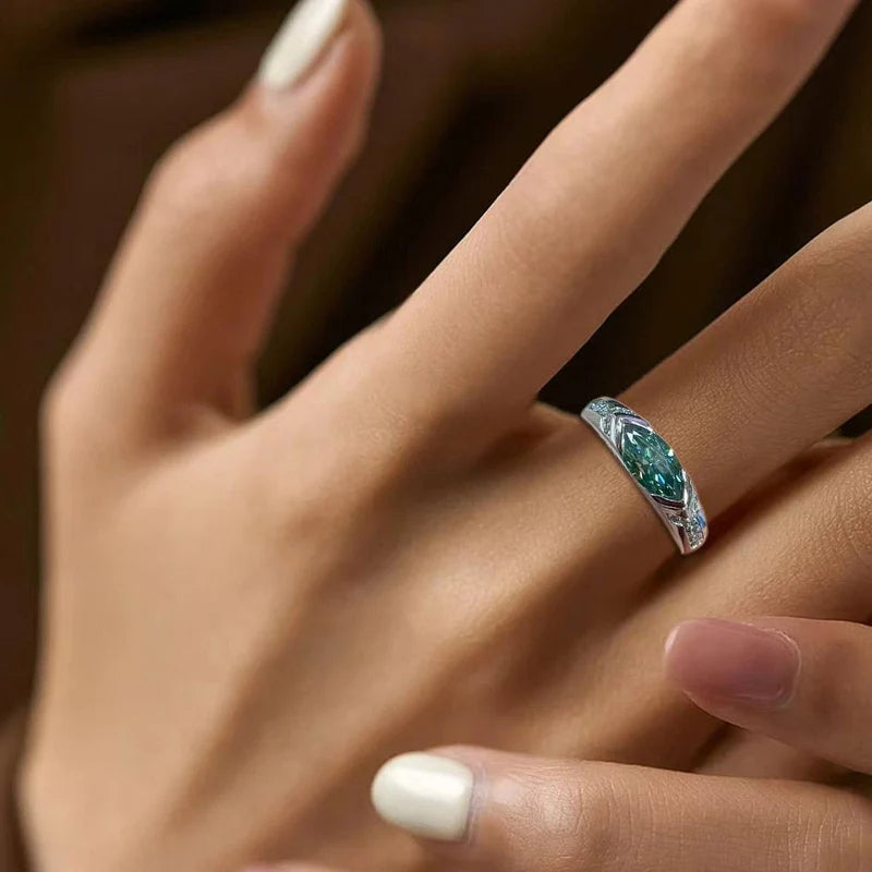 Eye of Horus Marquise Cut Diamond Couple Ring Set (Light Luxury Niche Personalized Ring)