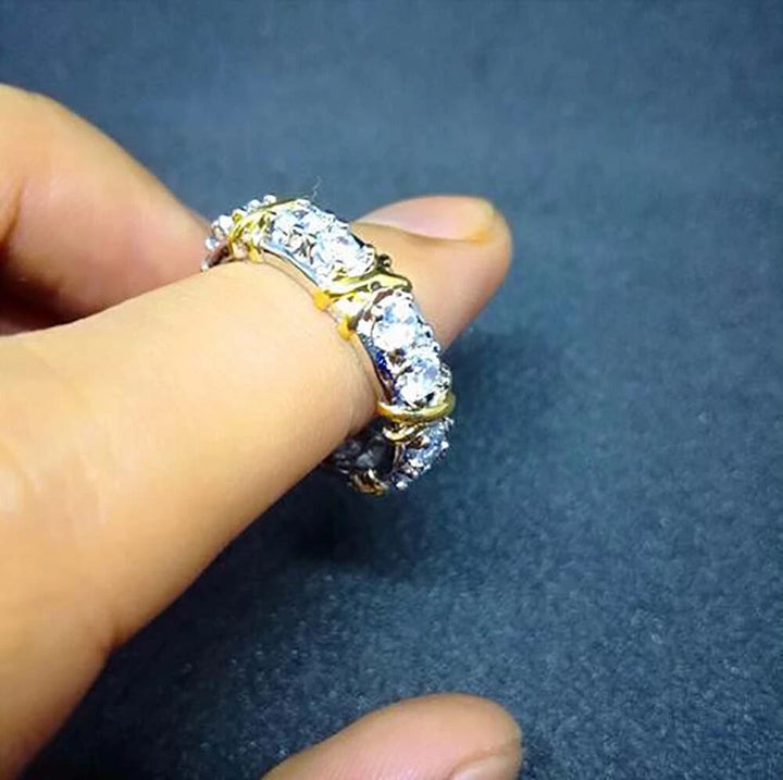 Cross-Wrapped Diamond Ring (Luxury Vintage Personalized Style)