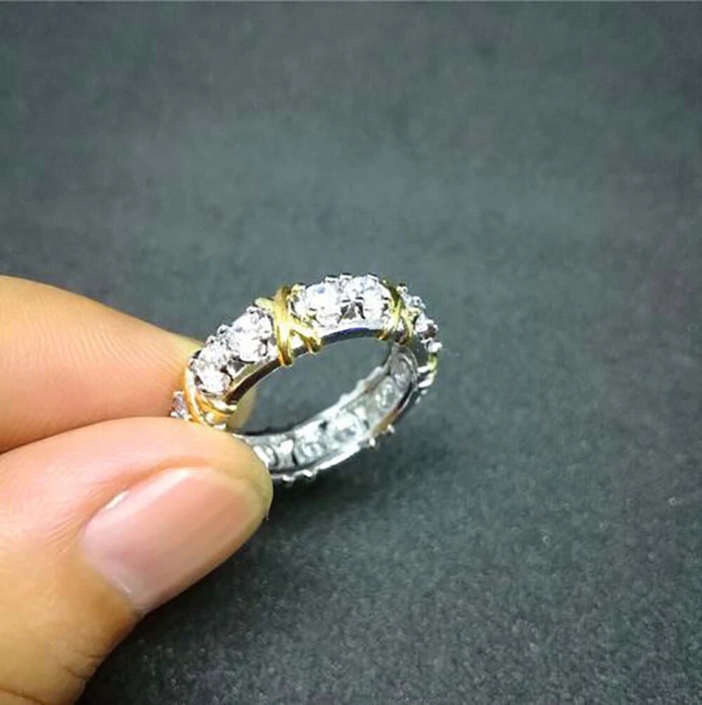 Cross-Wrapped Diamond Ring (Luxury Vintage Personalized Style)