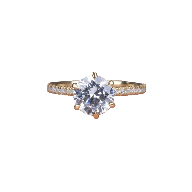 Elegant Alloy Zircon Ring for Women – European Style Engagement Ring