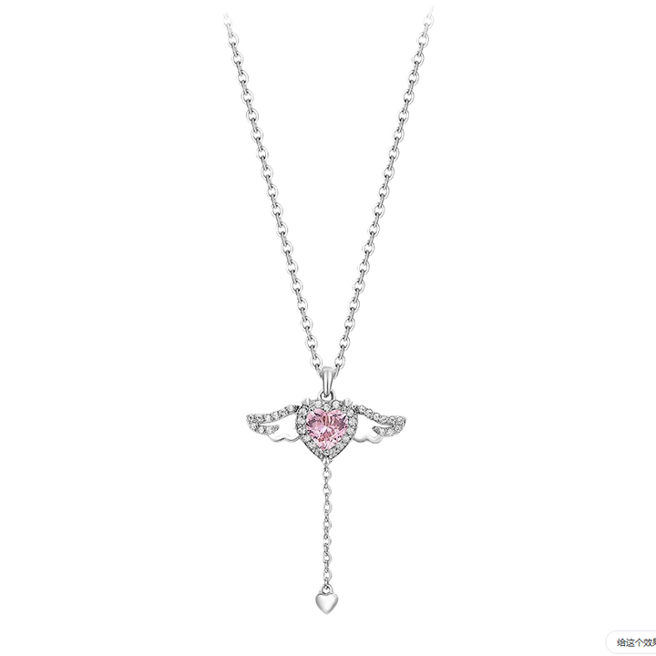 Cupid's Heart - A luxurious and sophisticated zircon necklace for versatile women.