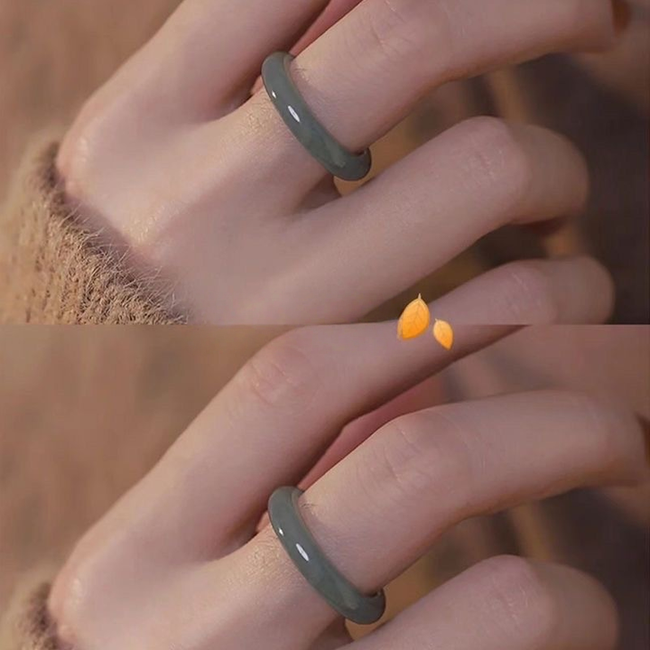 Minimalist Jade Ring for Women