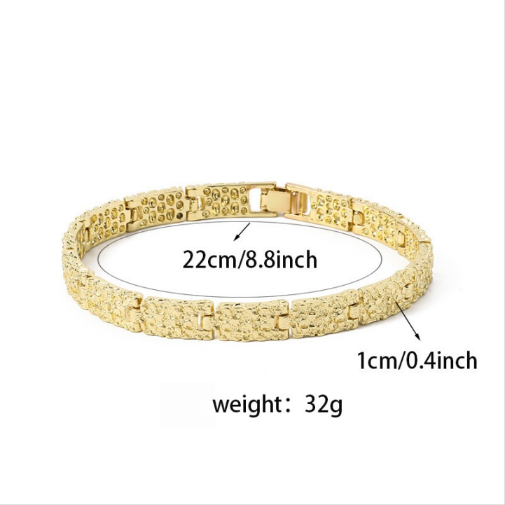 Hip-Hop Street Style Wide Chunky Men's Bracelet