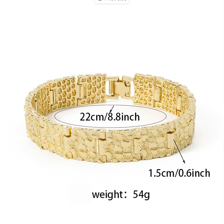 Hip-Hop Street Style Wide Chunky Men's Bracelet