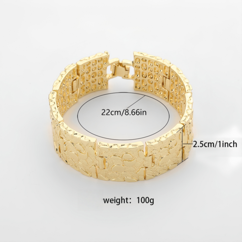 Hip-Hop Street Style Wide Chunky Men's Bracelet