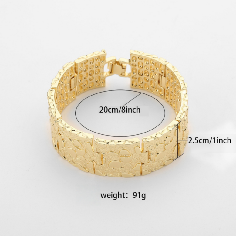 Hip-Hop Street Style Wide Chunky Men's Bracelet