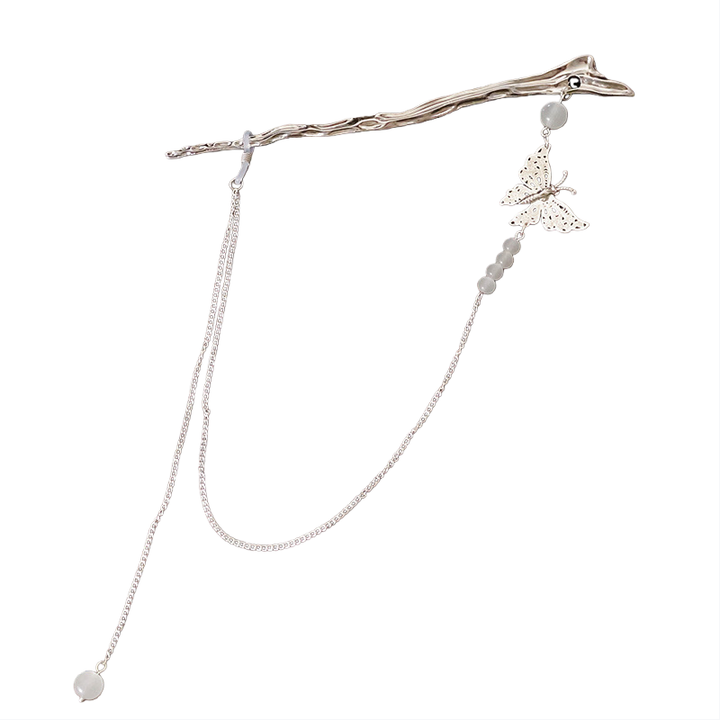 Modern Environmental Protection Alloy Tassel Hairpin - Women's Bun Chignon Dangle Hair Accessory