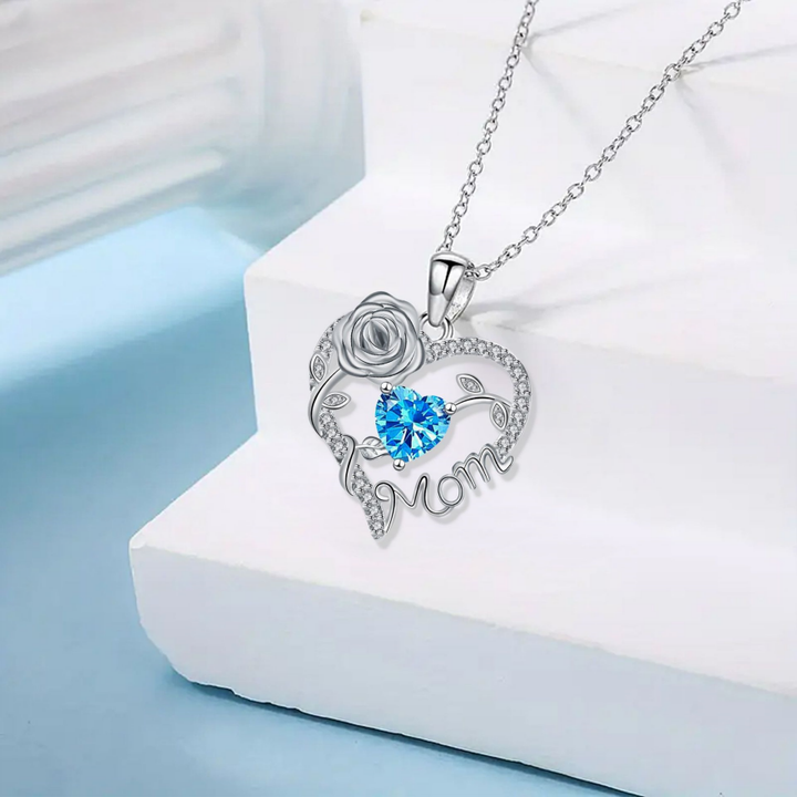 High-End Elegant Heart Rose Pendant Necklace - Women's Choker Love Jewelry