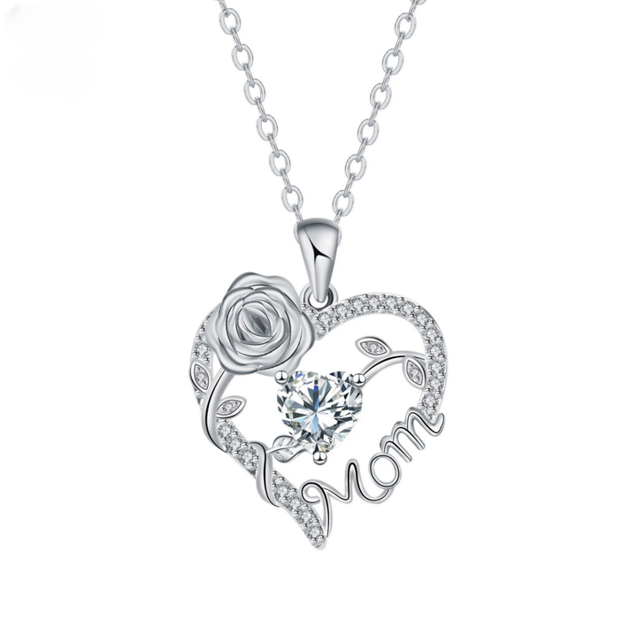High-End Elegant Heart Rose Pendant Necklace - Women's Choker Love Jewelry