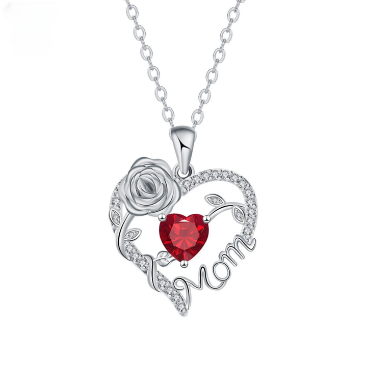 High-End Elegant Heart Rose Pendant Necklace - Women's Choker Love Jewelry
