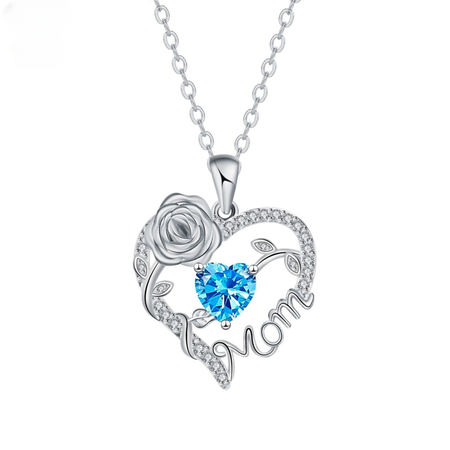 High-End Elegant Heart Rose Pendant Necklace - Women's Choker Love Jewelry