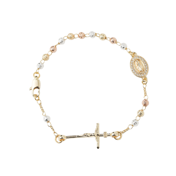 Light Luxury Virgin Mary Micro-Inlaid Beaded Bracelet