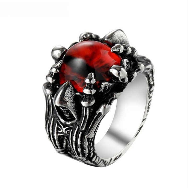 Evil Eye Gothic Punk Titanium Steel Ring (Dark Style Exaggerated Version)
