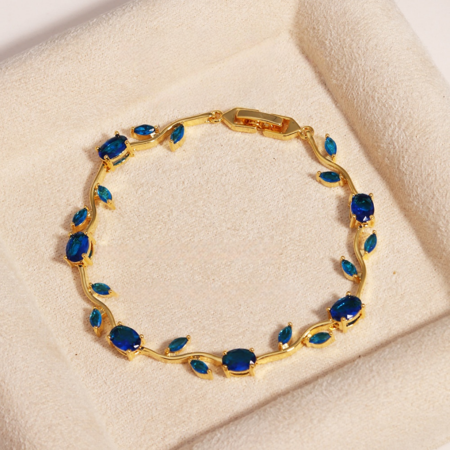 Colored Gem Vine Bracelet (Light Luxury Romantic Style)