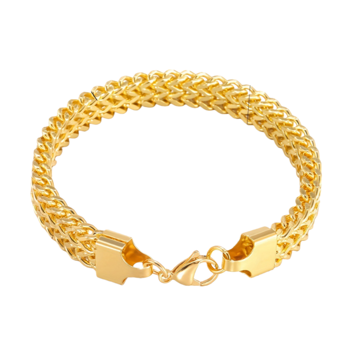 Titanium Steel Braided Cuban Link Bracelet (Light Luxury Multi-Color Style)