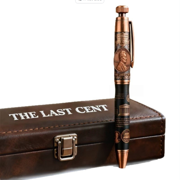 2025 Lincoln Penny Commemorative Metal Ballpoint Pen (Coin Collection Theme Style)