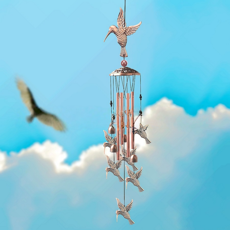 Vintage Copper Animal-Shaped Wind Chime (Nature Healing Style Series)