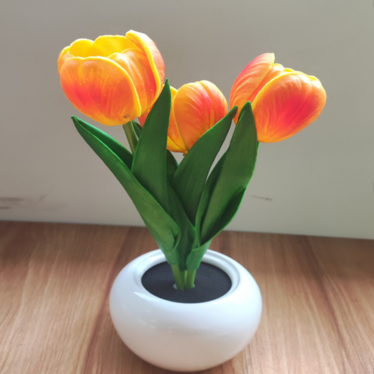 Multi-Color LED Artificial Tulip Night Light (Soft Light Atmosphere Style Series)
