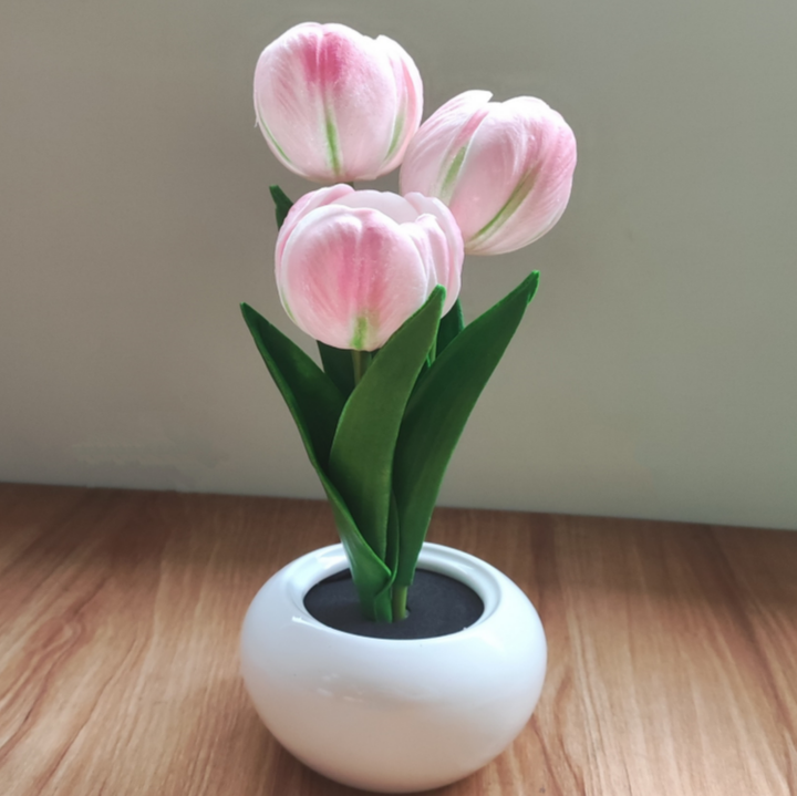 Multi-Color LED Artificial Tulip Night Light (Soft Light Atmosphere Style Series)