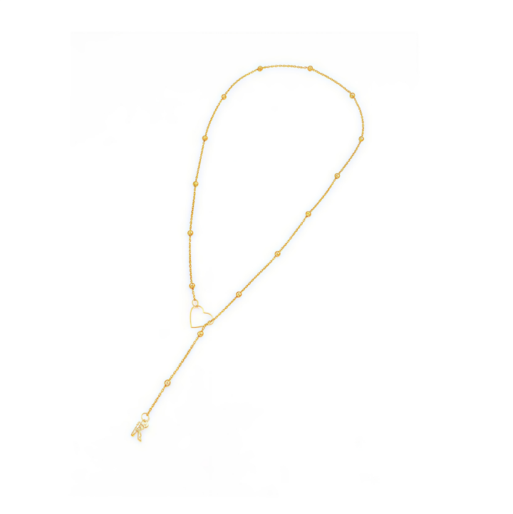 Heart Diamond Initial Letter Y-Chain Necklace for Women – Personalized Luxury Necklace