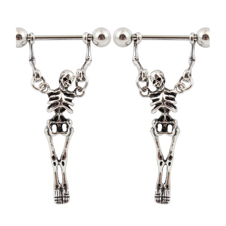 Skeleton Hanging Earrings (Dark Cool Personalized Style)