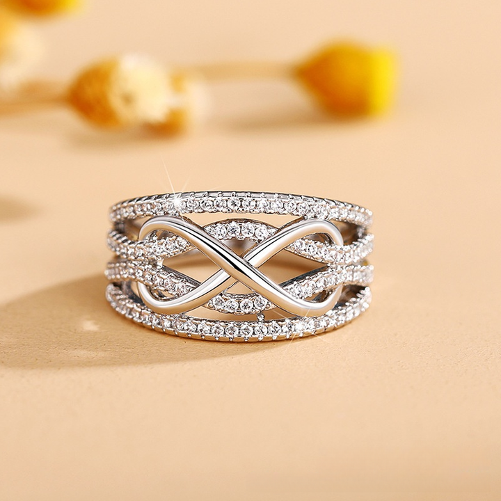 Infinity Symbol Micro-Diamond Multi-Layer Ring (Luxury Romantic Couple Style)