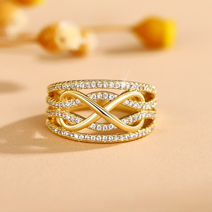 Infinity Symbol Micro-Diamond Multi-Layer Ring (Luxury Romantic Couple Style)