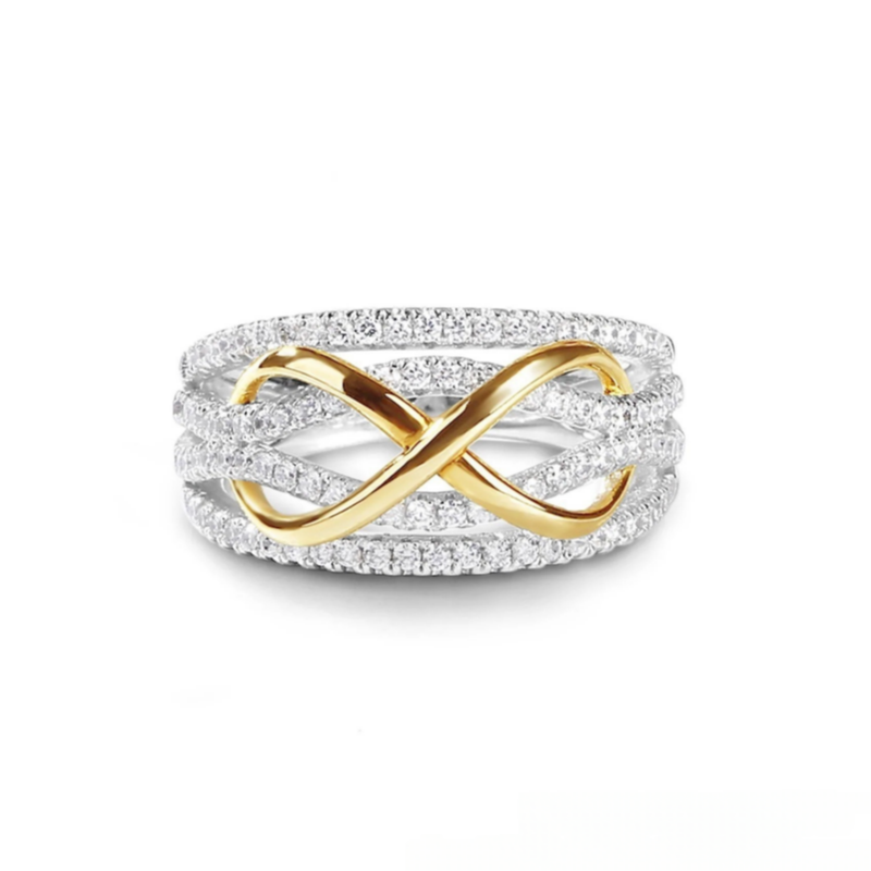 Infinity Symbol Micro-Diamond Multi-Layer Ring (Luxury Romantic Couple Style)