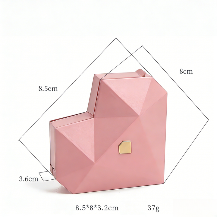 Geometric Heart Jewelry Box (Luxury Romantic Storage Style)
