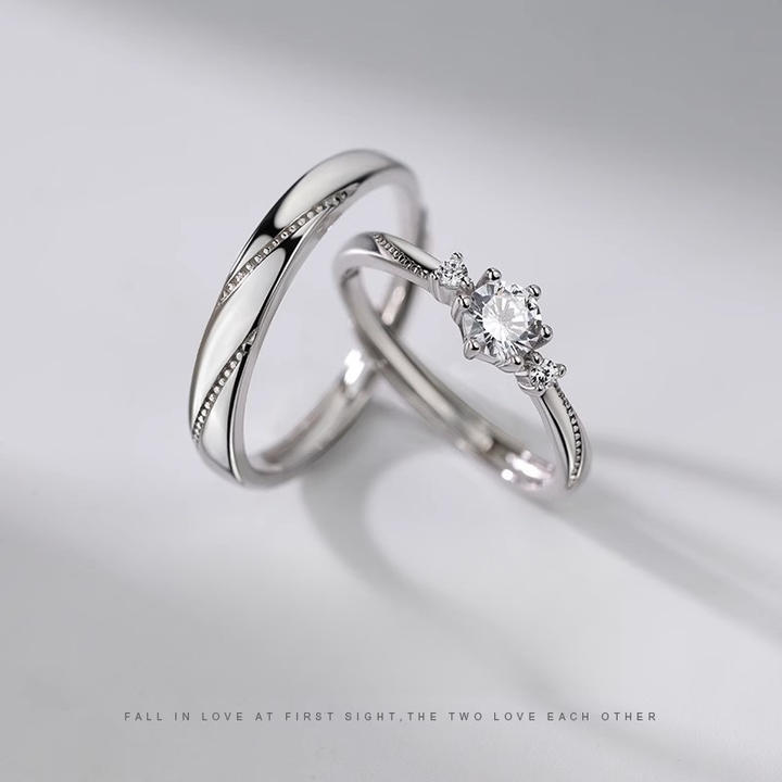 Love at First Sight Couple Rings (Minimalist Romantic Ritual Style)