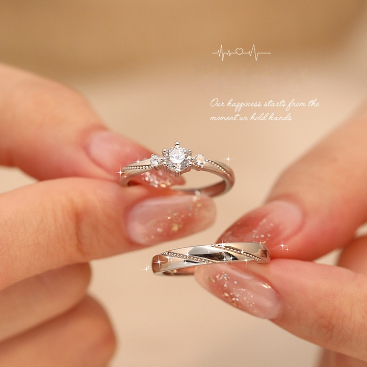 Love at First Sight Couple Rings (Minimalist Romantic Ritual Style)