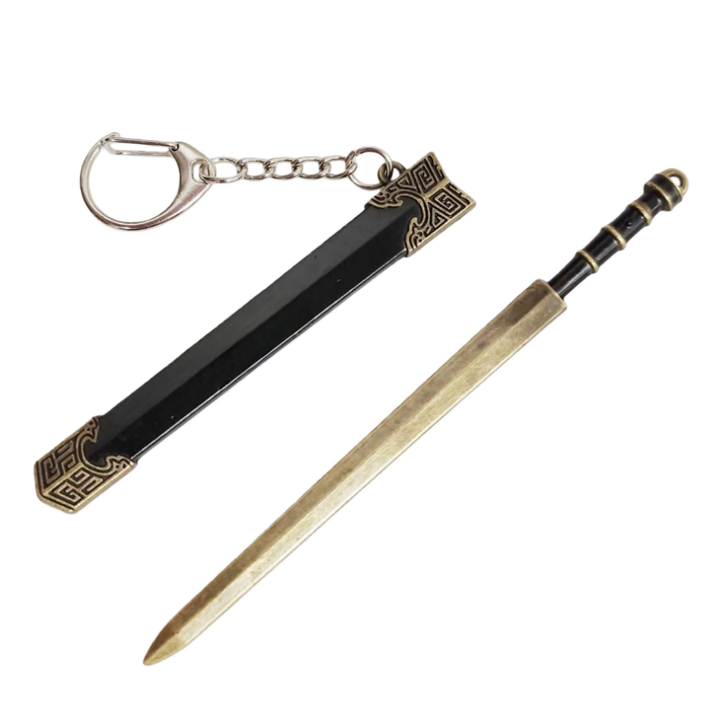 Vintage Sword Miniature Model Keychain Set
