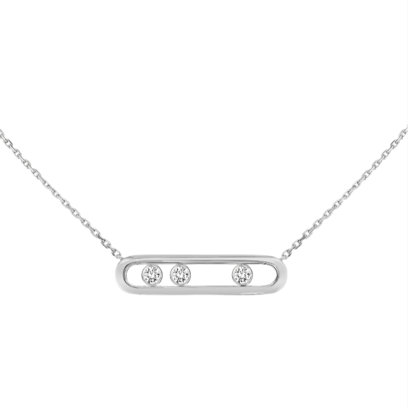 Pavé Geometric Link Clavicle Chain (Light Luxury Niche Versatile Daily Necklace)