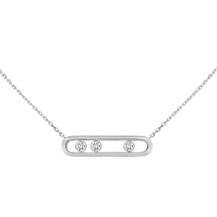 Pavé Geometric Link Clavicle Chain (Light Luxury Niche Versatile Daily Necklace)