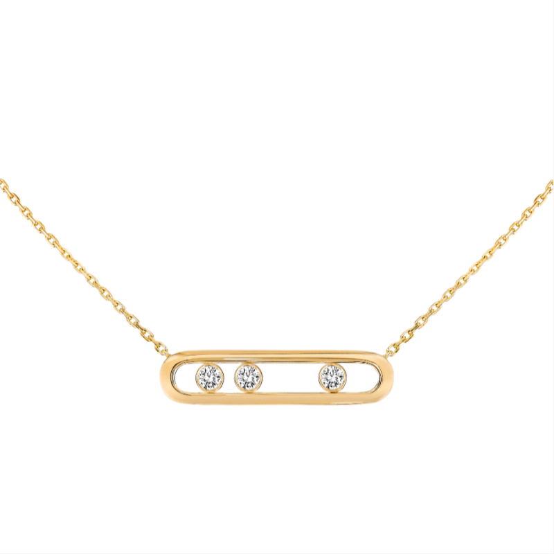 Pavé Geometric Link Clavicle Chain (Light Luxury Niche Versatile Daily Necklace)