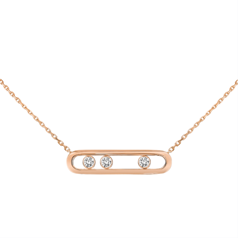 Pavé Geometric Link Clavicle Chain (Light Luxury Niche Versatile Daily Necklace)