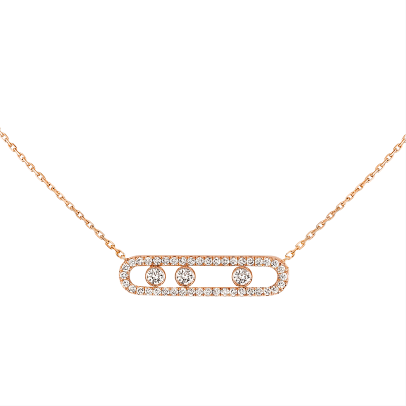 Pavé Geometric Link Clavicle Chain (Light Luxury Niche Versatile Daily Necklace)