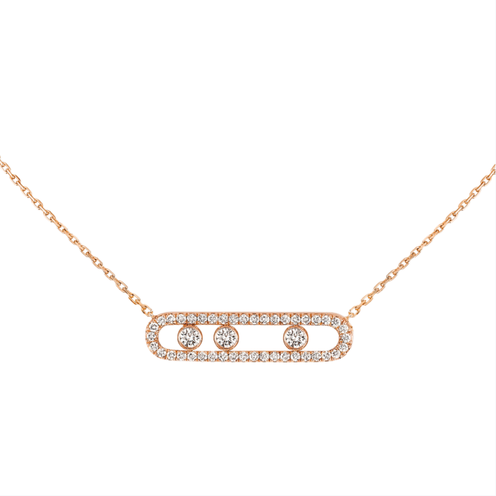 Pavé Geometric Link Clavicle Chain (Light Luxury Niche Versatile Daily Necklace)