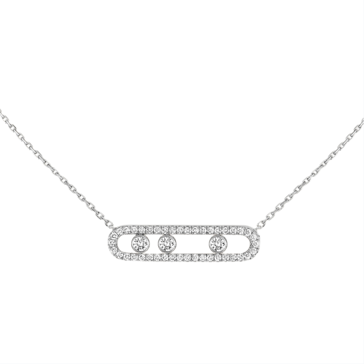 Pavé Geometric Link Clavicle Chain (Light Luxury Niche Versatile Daily Necklace)