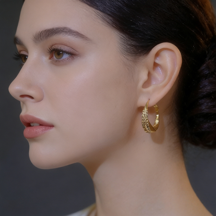 Triple Row Pavé Twist Huggie Earrings (Light Luxury Niche Design Earrings)