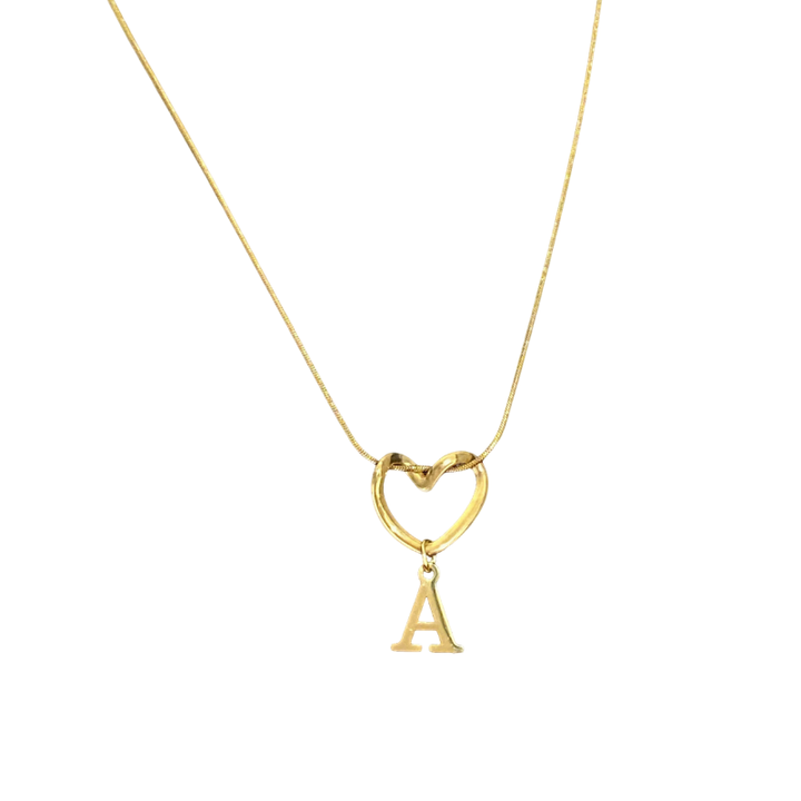 Heart & Initial Choker Set (Light Luxury Niche Personalized Necklace)