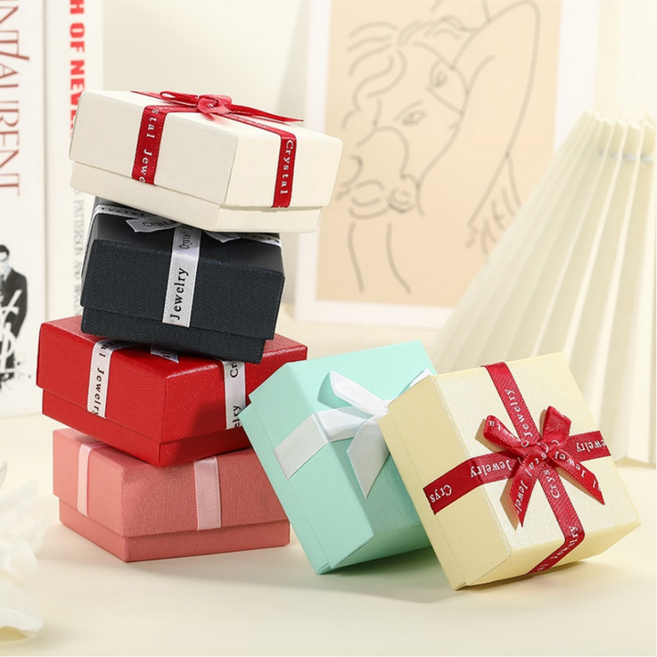 Bow‑knot Ribbon Jewelry Gift Box, Multiple‑Color Options