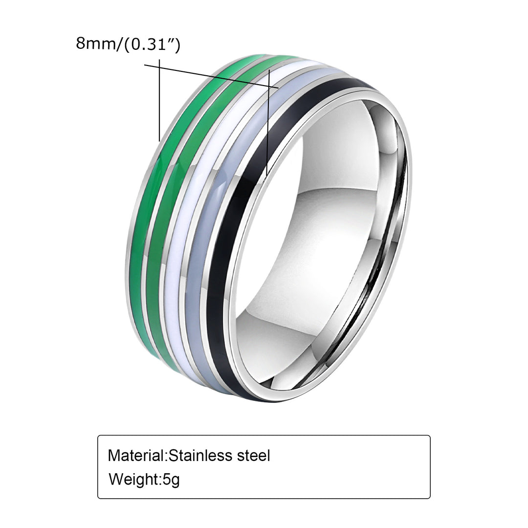 Titanium Enamel Colorful Ring