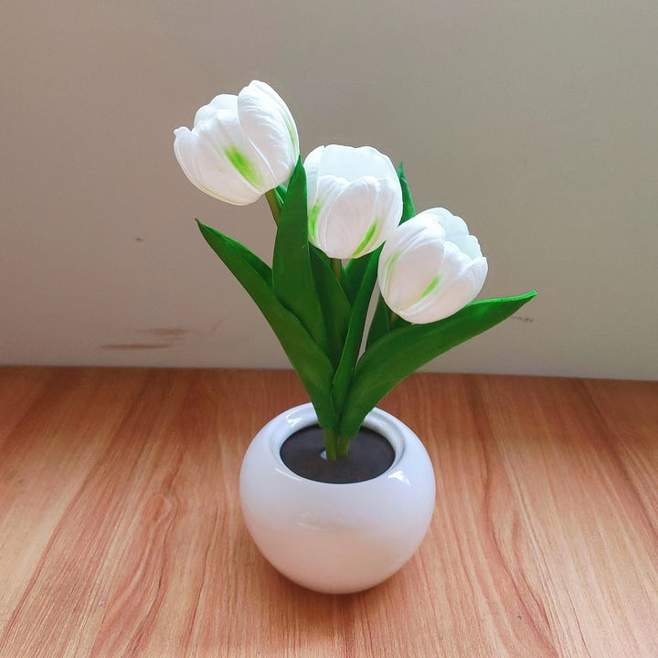 Multi-Color LED Artificial Tulip Night Light (Soft Light Atmosphere Style Series)