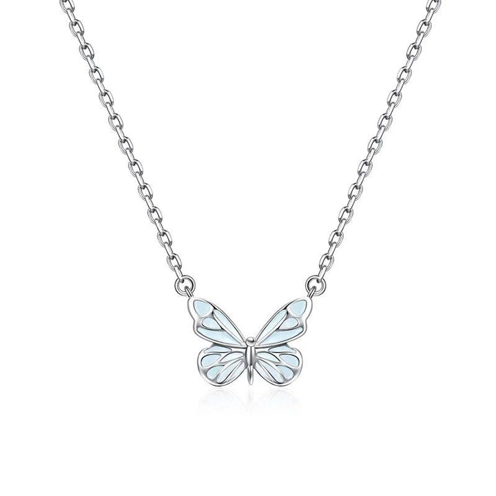 Iridescent Fluorescent Enamel Butterfly Jewelry Set (Fresh Girlish Heart Light Luxury Style)
